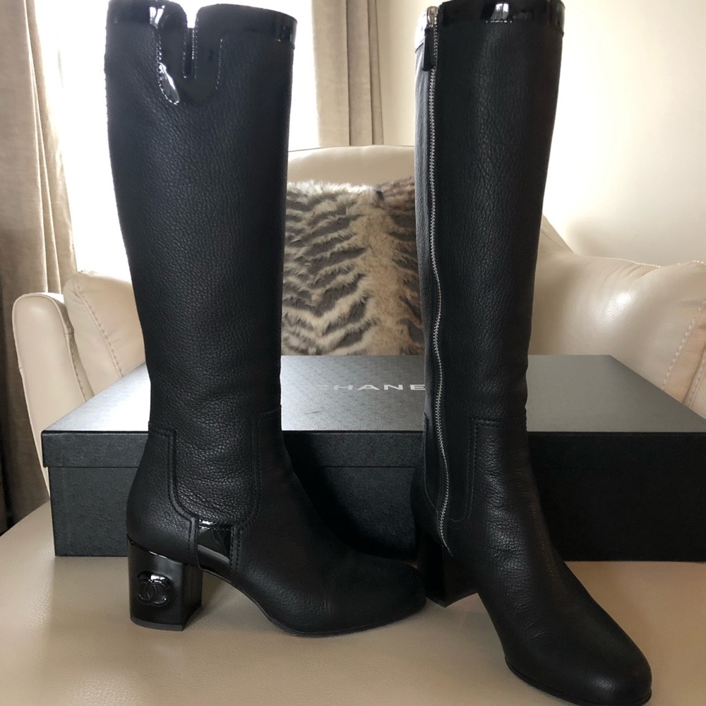 ❌SOLD❌NIB Chanel Leather High Boots - Picture 1 of 8